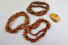 4x Bernstein Schmuck ua Halskette Collier 1x 925er Silber (BX2278)