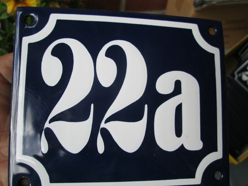 Hausnummer emaille 22a - hausnummer, nr.
