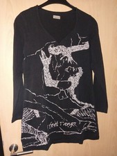 schönes Damen Longsleeve Shirt Langarm  schwarz  Tango  wie neu  42  Quiero