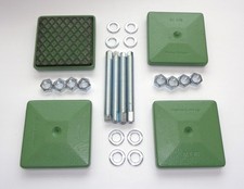 # 4 Maschinenfüße gebraucht 120x120 M16x150 grün