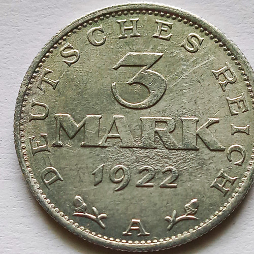 Deutsches reich mark - 3, 1922