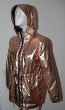 Damen Glänzende Lack Regenjacke Regenmantel Regen Jacke Mantel 36 / Small