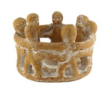 Budawi® Freundeskreis aus Ton mit 7 Figuren Handarbeit aus Mexiko gelb