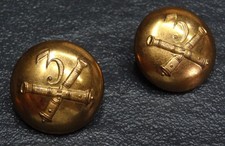 2x Knopf Uniformknopf Artillerie 3 Kanonier gekreuzte Kanonen Extra Fein 22 mm