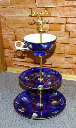 Etagere 3stöckig porzellan - etagere, 3stöckig,