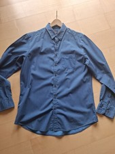 Super Herrenhemd sportlich Gr. M 49/50 von Engbers Regular fit Blautöne getragen