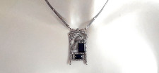 JUGENDSTIL ° SILBER COLLIER ° 925 / ooo ° VOGEL ° Onyx / Markasiten °