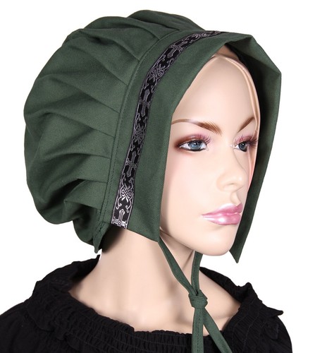 Tudorhaube grün groß mit - grün,