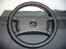 LENKRAD MERCEDES W123 W124 W126 LEDER NEU BEZIEHEN NEUBEZIEHEN +HUPENKNOPF 