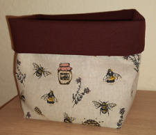 Utensilo * selbst genäht Handmade Aufbewahrung * beige mit Bienen Honig Imkerei