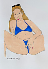 Unikat Erotisches Gemälde Alt