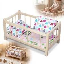 Puppenbett aus Holz NATÜRLICH