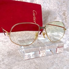Vintage Cartier Brille Eyewear Panthere Gold Gestell 59-14-140 mit Etui