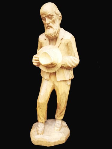 Holzfigur alter mann natur - alter, 51