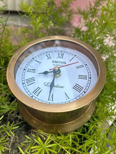 Messing vintage schiff wanduhr - messing,