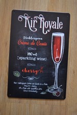 KIR ROYALE COCTAIL Blechschild - Retro - Vintage - Werbeschild - Deko