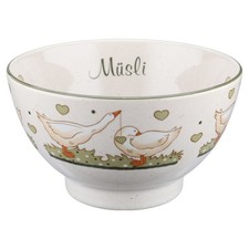 Müslischale Pfalzkeramik Gänseglück