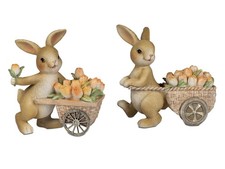 2er Set Dekofiguren Hasen mit