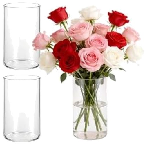 Glasvasen 15cm zylinder hohe - glasvasen,