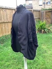 Monsoon offene Jacke S Bolero Form Abendmode Pailletten 