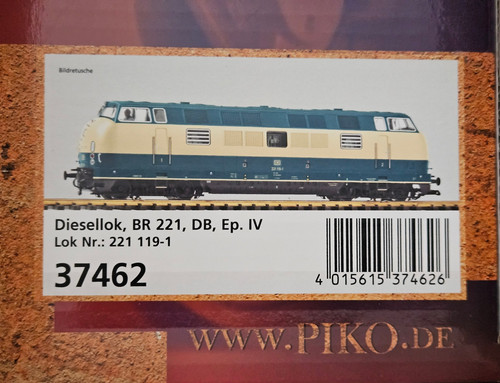 Piko 37462 diesellok 221 - 37462, br