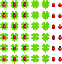 100 Holz Marienkäfer Kleeblatt Deko Selbstklebend Basteln DIY Party