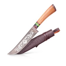 Usbekisches Kochmesser Pchak 112 Пчак Messer Пичак Handarbeit Hülsenstahl 30 cm