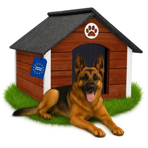 Hundehütte nuss holz - xl,