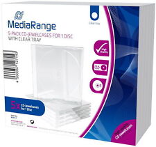 25 Mediarange CD Hüllen 1er Jewelcase 10,4 mm für je 1 BD / CD / DVD transparent
