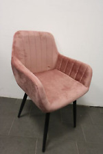 2x Sessel Samt Pink