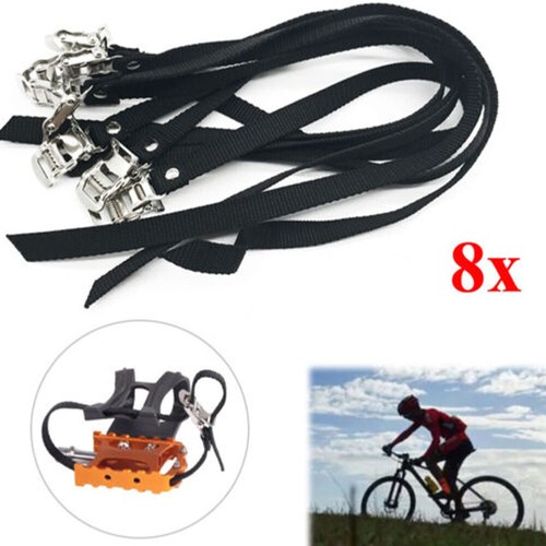 Fahrrad pedalriemen schwarz - 8x,
