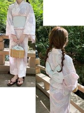 GRAIL hellrosa Blumen Yukata &