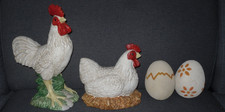 Hahn und Henne Eier Keramik