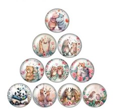 Glas Cabochon Tier-Paare