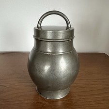 Antike Zinn Deckel Dose L