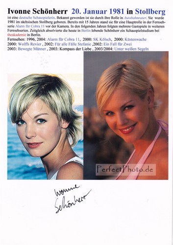 Autogramm ivonne schönherr - -,