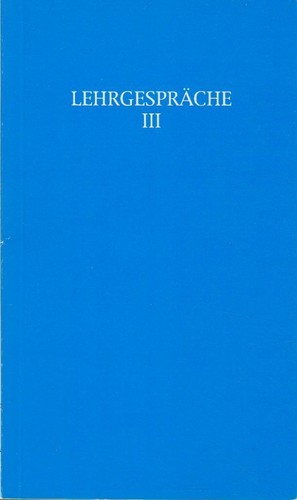 Lehrgespräche iii - iii,