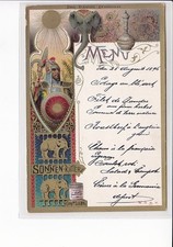 LITHO MENUEKARTE  , REKLAME , SONNEN - RITTER , LIEBIG COMPANY ca1900