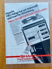 Sharp Optonica HiFi Stereoanlage 80s retro 1981 Vintage Ad Werbung Reklame