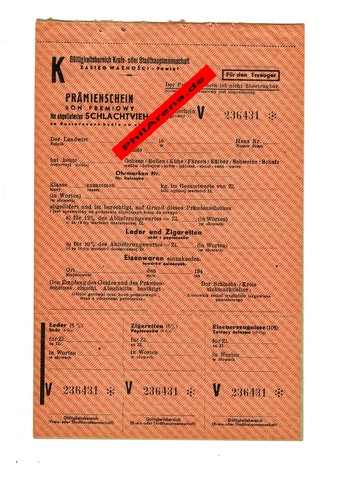 Prämienschein für - gg:,