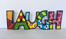 Romero Britto LACHWORT Resin mehrfarbig Pop Art 25 cm x 9 cm Wand/Figur