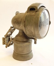 Antike Fahrrad-Karbidlampe RADSONNE mit Halterung um 1900