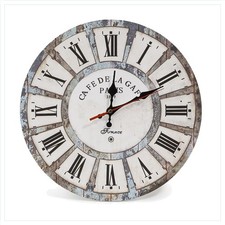 Holz Wanduhr Landhausstil stille nicht-tickend Römische Ziffern Küche Wohnzimmer