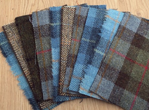 Harris tweed stoffreste 10er - harris,
