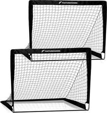 2er Set FAKTURENWERK B712 Stabile Fussballtore Kinder 120x90cm für Draußen NEU