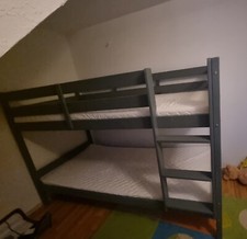 Kinderbett, Etagenbett 90x200 mit Matratze und Treppe