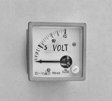 Drehspul-Instrument Voltmeter 15 Volt mit Vorwiderstand - ohne 150mV 