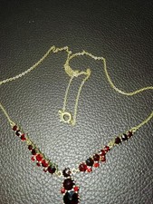 Antikes Collier Kette  böhmischer Granat bewgliche Glieder ca.46cm