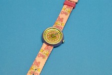 Vintage Flik Flak Kinder Uhr Swiss Made neue Batterie Mädchen Frauen Pink