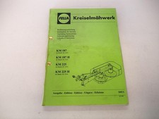 Fella KM 187 225 H Kreiselmäher Betriebsanleitung Ersatzteilliste 1994